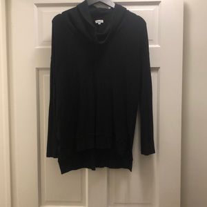 Splendid. Size XS. Black waffle turtleneck (cowl neck). Thermal.